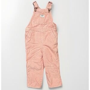 Vintage OshKosh BGosh Vestbak Pink Corduroy Overalls Cotton Size 4T